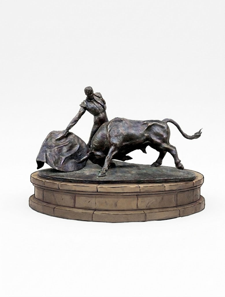Bronze Matador & Bull Sculpture by José María Moreno (41/49)