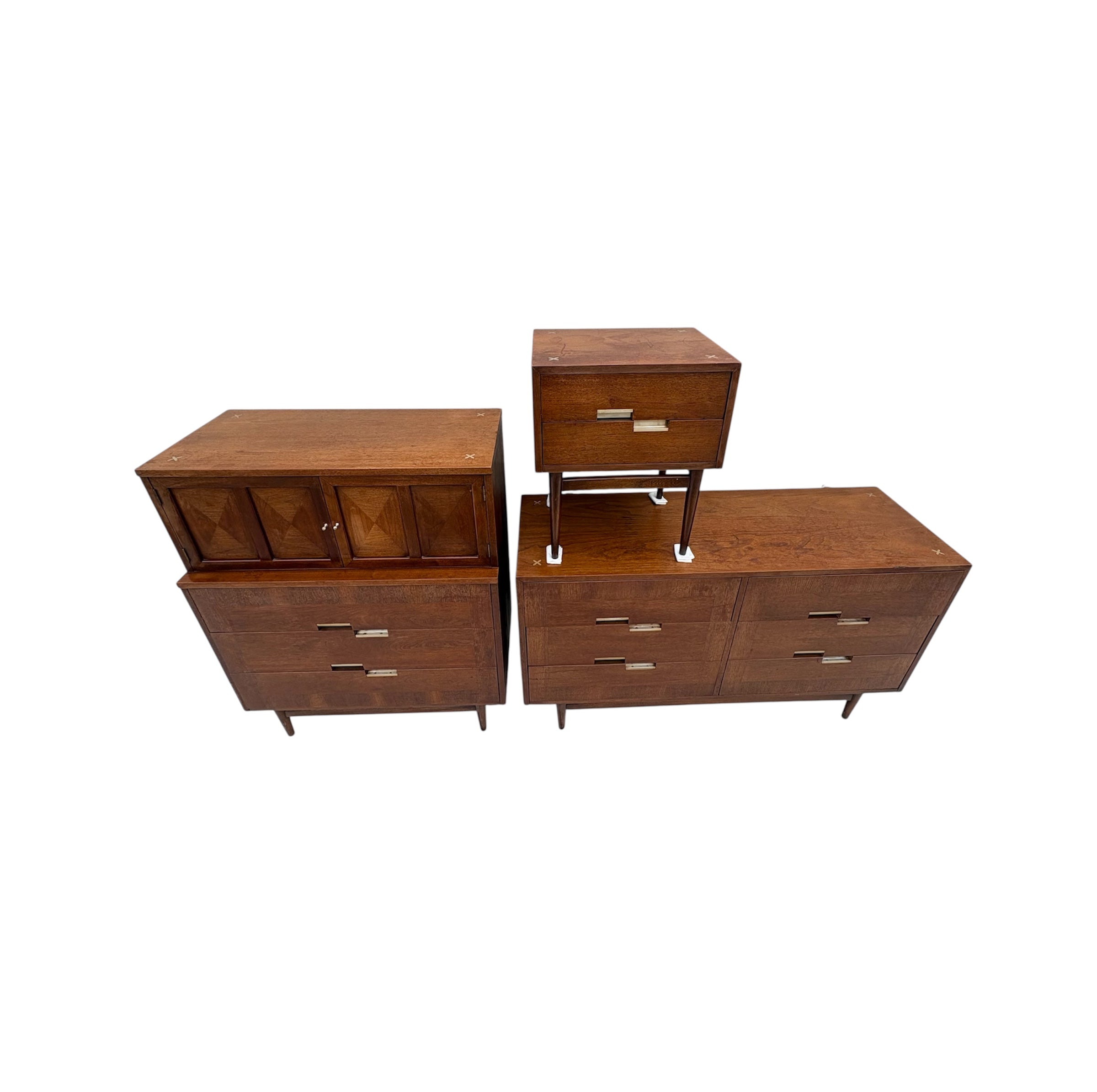 American of Martinsville "Dania" 3-Piece Bedroom Set by Merton Gershun