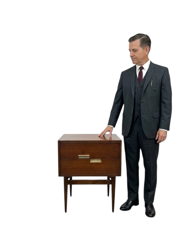 Merton Gershun for American of Martinsville Nightstand - Dania Collection X Inlay