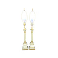 Mid Century Hollywood Regency Column Lamps - 38”